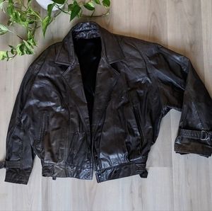 Leather Bomber Jacket